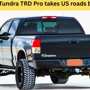 Toyota-Tundra-TRD- Pro-off-roading-in-USA-terrain-with-dirt flying around